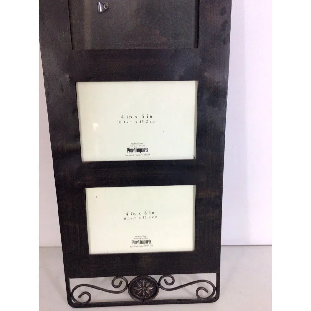 Pier 1 Imports Picture Frame 6 x 4 size Brown Metallic